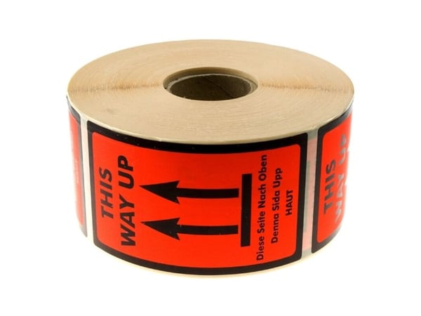 Etiketter till emballage, Etiket Adhesive, fyrkantig utvändig lindning, 70, kraft/PE permanent (DP 37), vit rulle