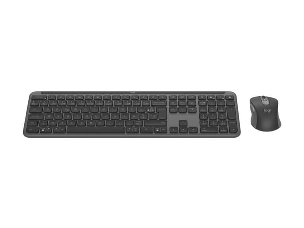 Logitech Signature Slim Combo MK950 for Business - Tastatur- og mussett - 100% - full size - trådløs - Bluetooth 5.1 LE - AZERTY - Fransk - grafitt
