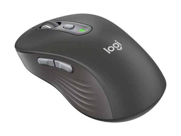 Logitech Signature M750 - Mus - optisk - 6 knapper - trådløs - 2.4 GHz, Bluetooth - Logitech Logi Bolt USB-mottaker - grafitt