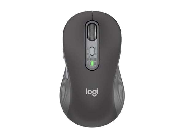 Logitech Signature M750 - Mus - optisk - 6 knapper - trådløs - 2.4 GHz, Bluetooth - Logitech Logi Bolt USB-mottaker - grafitt