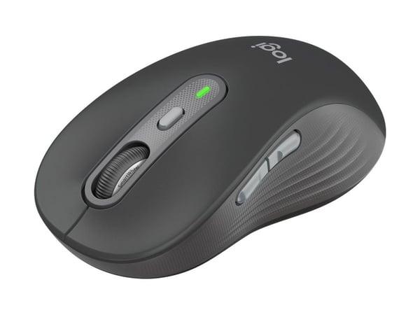 Logitech Signature M750 - Mus - optisk - 6 knapper - trådløs - 2.4 GHz, Bluetooth - Logitech Logi Bolt USB-mottaker - grafitt
