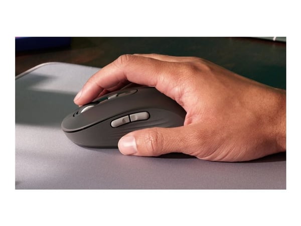 Logitech Signature M750 - Mus - optisk - 6 knapper - trådløs - 2.4 GHz, Bluetooth - Logitech Logi Bolt USB-mottaker - grafitt