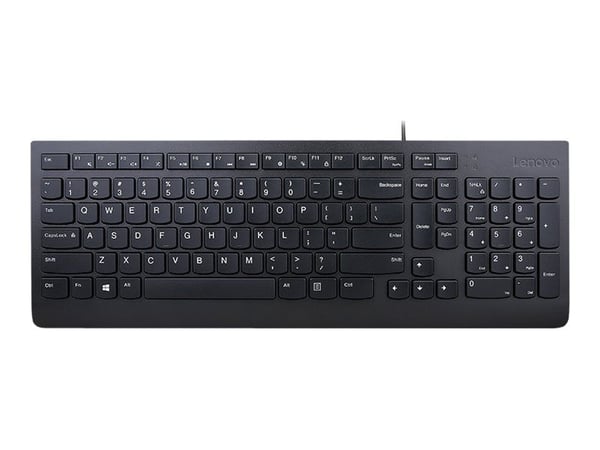 Lenovo Essential - Tastatur - USB - QWERTY - Norsk - svart - brun boks