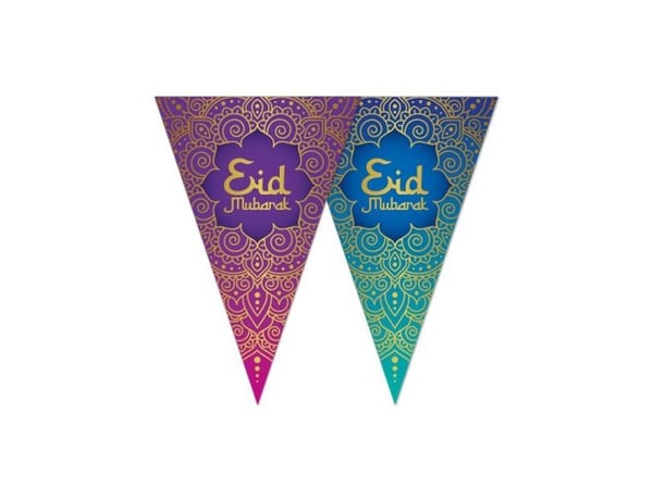 Eid Mubarak vimpelguirlande, 6 m
