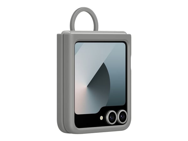 Samsung EF-PF741 - Baksidedeksel for mobiltelefon - med ring - silikon - grå - for Galaxy Z Flip6