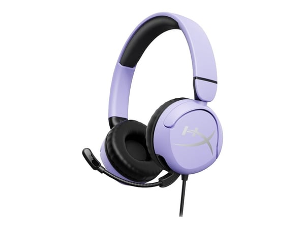 HyperX Cloud Mini - Hodesett - on-ear - kablet - aktiv støydemping - 3,5 mm jakk - lavendel