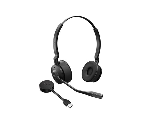 Jabra Engage 55 SE Stereo - Hodesett - on-ear - DECT - trådløs - USB-C via DECT-adapter - Certified for Microsoft Teams