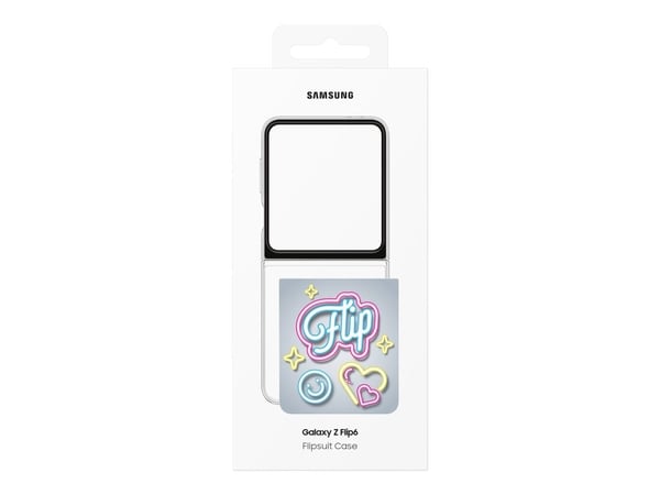 Samsung - Bakdeksel til mobiltelefon - neon tema - grå - for Galaxy Z Flip6