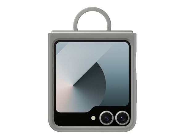 Samsung EF-PF741 - Baksidedeksel for mobiltelefon - med ring - silikon - grå - for Galaxy Z Flip6