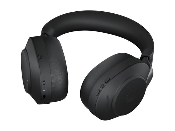 Jabra Evolve2 85 UC Stereo - Headset - fullstorlek - Bluetooth - trådlös, kabelansluten - aktiv brusradering - 3,5 mm kontakt - ljudisolerande - svart