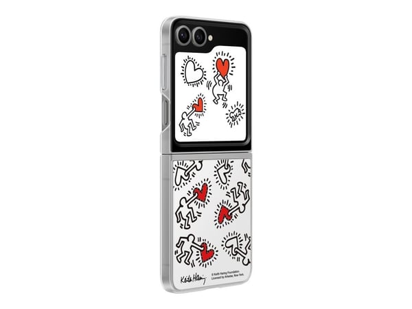 Samsung EF-ZF741 - Keith Haring - bakdeksel til mobiltelefon - hvit - for Galaxy Z Flip6