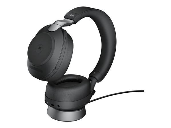 Jabra Evolve2 85 MS Stereo - Headset - fullstorlek - Bluetooth - trådlös - aktiv brusradering - 3,5 mm kontakt - ljudisolerande - svart - Certifier...
