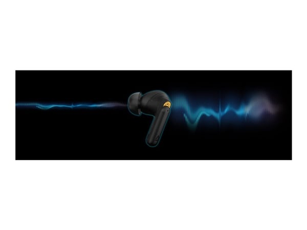 Creative Aurvana Ace 2 - True wireless-hodetelefoner med mikrofon - i øret - Bluetooth - aktiv støydemping - gjennomskinnelig sort, bøkker