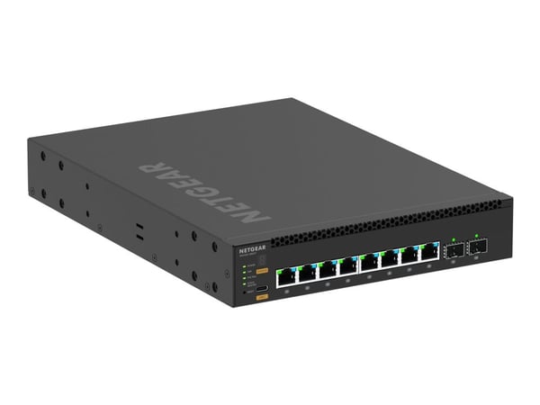 NETGEAR M4350-8M2V - Switch - L3 - Styrt - 8 x 2.5GBase-T (PoE ++) + 2 x 25 Gigabit SFP28 (opplink) - front til bakside-luftflyt - stasjonær, rackm...
