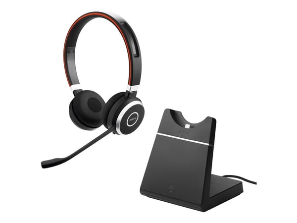 Jabra Evolve 65+ UC stereo - Headset - på örat - Bluetooth - trådlös - NFC - USB
