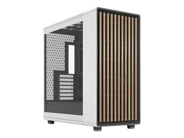 Fractal Design North XL RC - FT gaming - ATX/MicroATX - sidepanel med vindu (herdet glass) - ingen strømforsyning (ATX) - kritthvit - USB/Audio/Mic