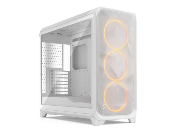 Fractal Design Meshify 3 XL - FT - utökad ATX - genomskinlig sidopanel (härdat glas) - ingen strömförsörjning (ATX) - vit TG genomskinlig ton - USB...