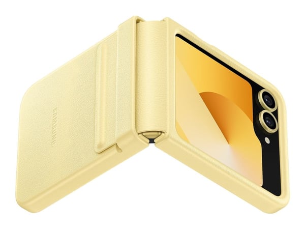 Samsung EF-VF741 - Baksidedeksel for mobiltelefon - veganlær - gul - for Galaxy Z Fold6