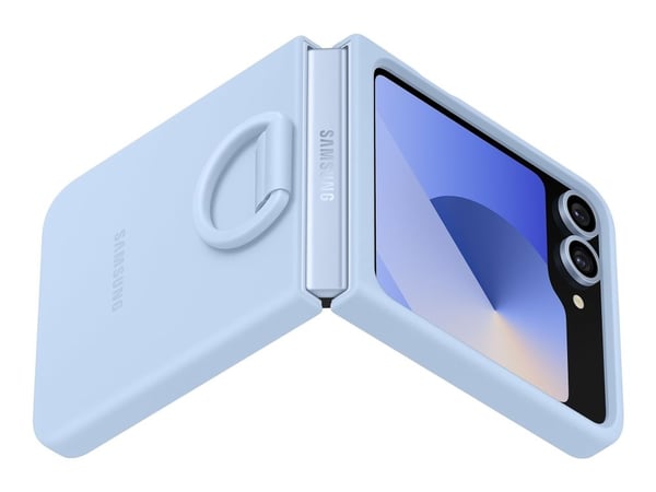 Samsung EF-PF741 - Bakdeksel til mobiltelefon - med ring - silikon - lyseblå - for Galaxy Z Flip6