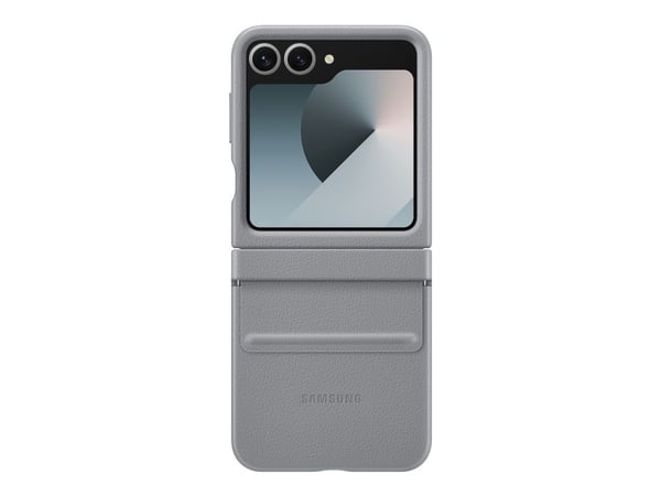 Samsung EF-VF741 - Bagsidecover til mobiltelefon - læder mønster - grå - for Galaxy Z Fold6