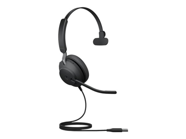 Jabra Evolve2 40 SE MS Mono - Headset - på örat - kabelansluten - USB-A - ljudisolerande - Certifierad för Microsoft-teams