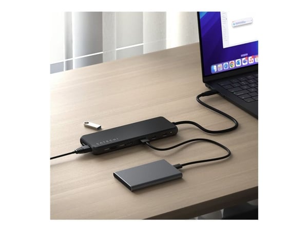 Satechi ST-P3D13K, USB Type-C, HDMI, RJ-45, USB Type-C, USB 3.2 Gen 1 (3.1 Gen 1) Type-A, DisplayPort, USB 2.0 Type-A, 10000 Mbit/s, 60 Hz, Musta, ...