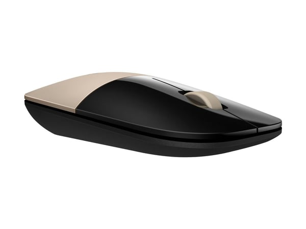 HP Z3700 - Mus - blå LED - trådløs - 2.4 GHz - USB trådløs mottaker - gull