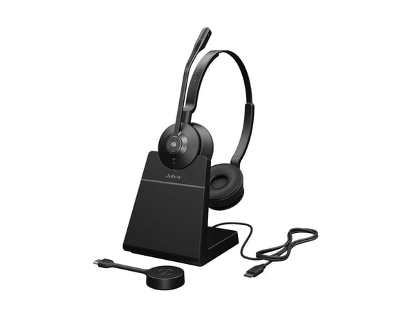 Jabra Engage 55 SE Stereo - Hodesett - on-ear - DECT - trådløs - USB-C via DECT-adapter - Certified for Microsoft Teams