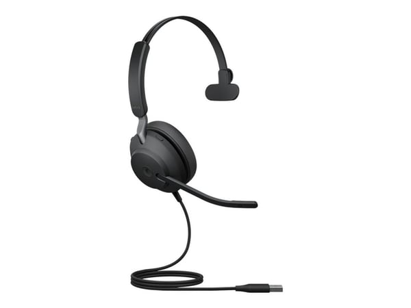 Jabra Evolve2 40 MS Mono - Hodesett - on-ear - konvertibel - kablet - USB-A - lydisolerende - Certified for Microsoft Teams