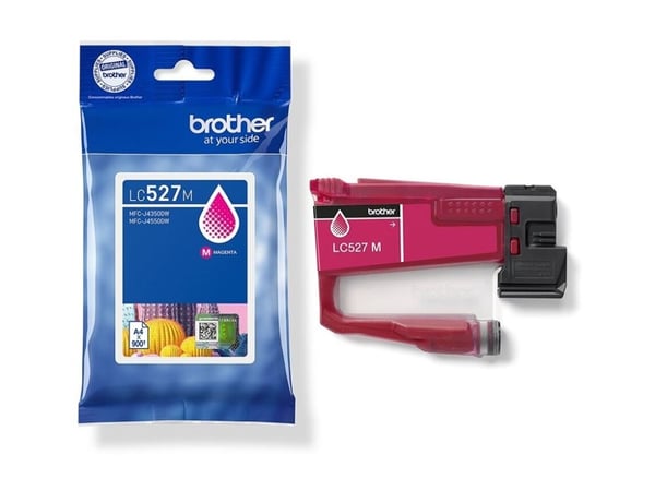 Brother LC527M, Magenta, Pigmentbasert blekk, 1 stk, 900 sider, Enkeltpakke