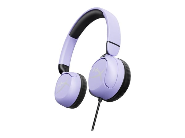 HyperX Cloud Mini - Hodesett - on-ear - kablet - aktiv støydemping - 3,5 mm jakk - lavendel