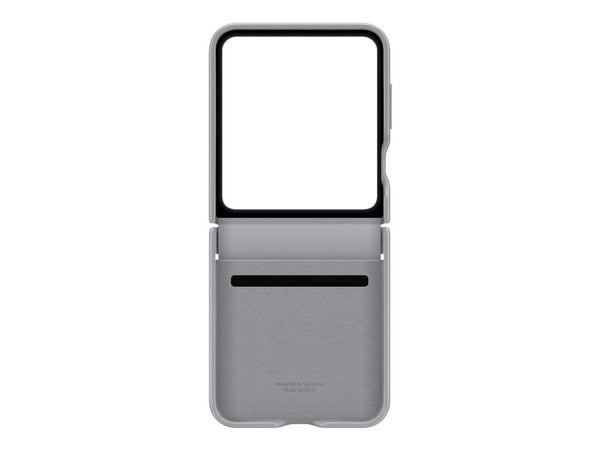 Samsung EF-VF741 - Bagsidecover til mobiltelefon - læder mønster - grå - for Galaxy Z Fold6