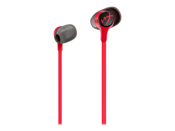 HyperX Cloud Earbuds II - Hörlurar med mikrofon - inuti örat - kabelansluten - 3,5 mm kontakt - röd