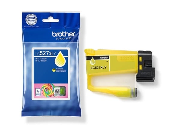 Brother LC527XLY - Høy ytelse - gul - original - pute pakke - blekkpatron - for Brother MFC-J4350DW, MFC-J4550DW, MFC-J6760DW