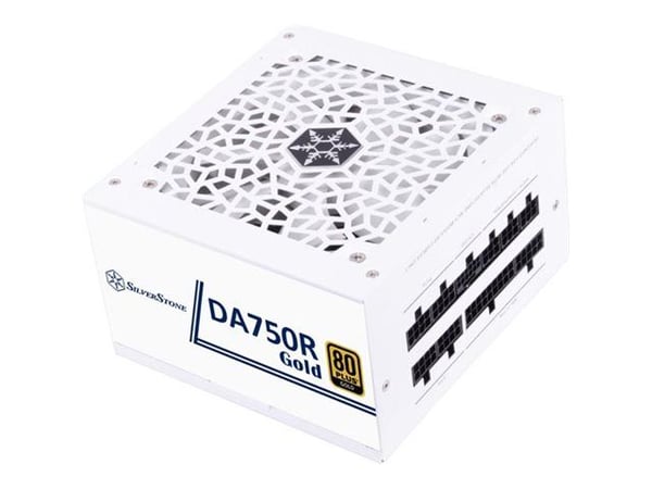 SilverStone DA750R Gold - Nätaggregat (intern) - helt modulär, PCIe 5.0 - ATX12V 3.1 - 80 PLUS Gold - AC 90-264 V - 750 Watt - aktive PFC - vit