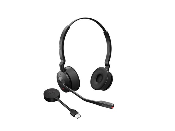 Jabra Engage 55 SE Stereo - Hodesett - on-ear - DECT - trådløs - USB-C via DECT-adapter - UC-sertifisert