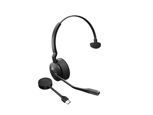 Jabra Engage 55 SE Mono - Hodesett - on-ear - DECT - trådløs - USB-C via DECT-adapter - UC-sertifisert
