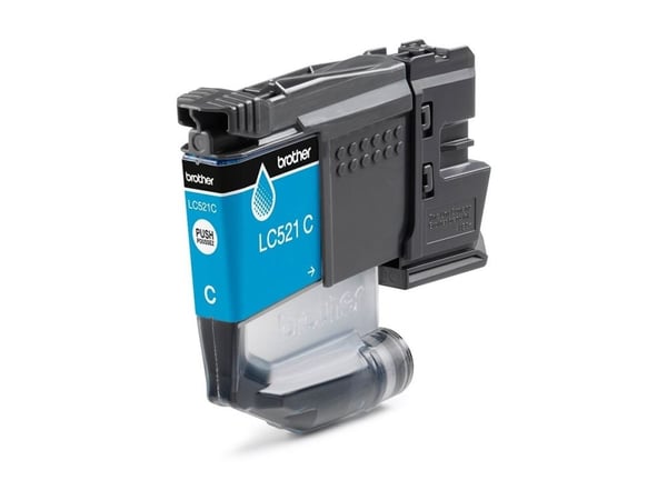 Brother LC521C, Blå, 1 stk, 500 Sider, Enkelt pakke