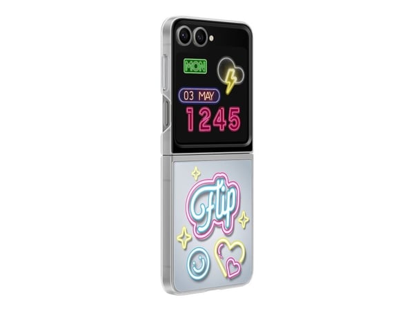 Samsung - Bakdeksel til mobiltelefon - neon tema - grå - for Galaxy Z Flip6