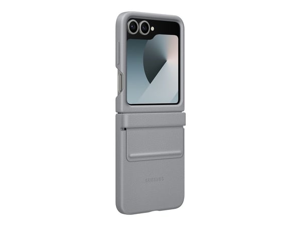 Samsung EF-VF741 - Bagsidecover til mobiltelefon - læder mønster - grå - for Galaxy Z Fold6