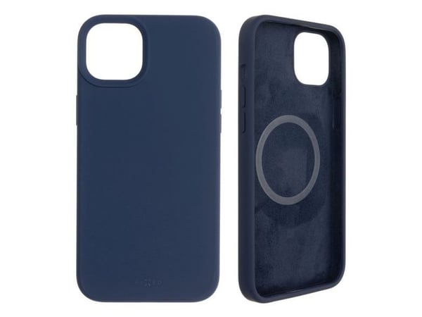 Fixed MagFlow - Bagsidecover til mobiltelefon - MagSafe-kompatibilitet - flytende silikone - blå - for Apple iPhone 14 Plus