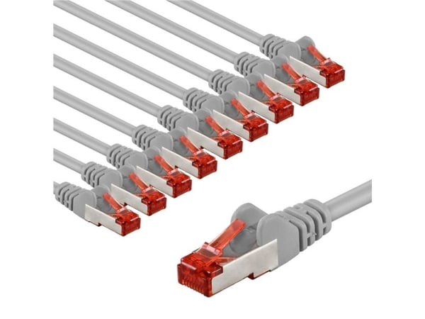 Goobay 66655, 2 m, Cat6, S/FTP (S-STP), RJ-45, RJ-45, Grå, Rød