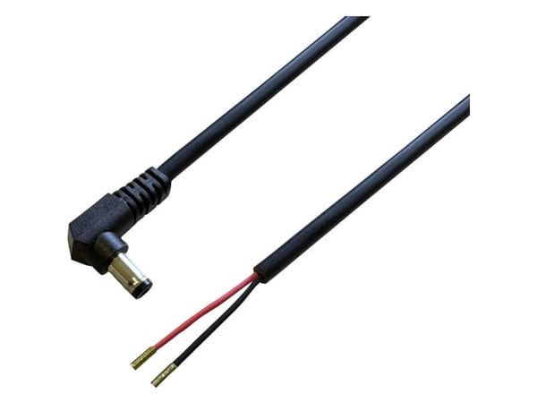 BKL Electronic 076103 DC-tilkobling, DC-hullstift - kabelsko/isolert endehylser 2 m (076103)