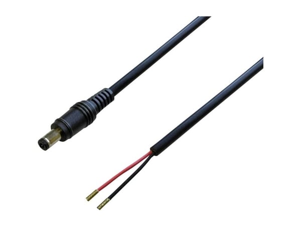 BKL Electronic 076100 DC-tilkobler DC-hullsokkel med endehylser 2 m 1 stk. (076100)