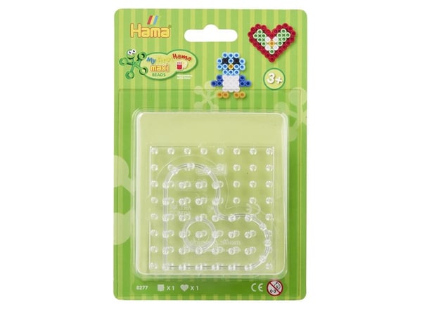 Hama "Square, Heart" pegboards i en blister for maxi strykeperler - 1 stk (00008277)