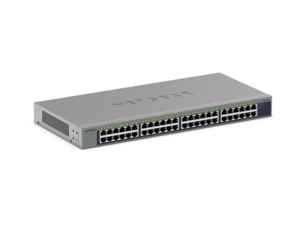 NETGEAR GS748 - Switch - ikke-styrt - 48 x 10/100/1000 - stasjonær, veggmonterbar