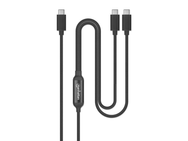 Manhattan 355810, 2 m, USB C, 2 x USB C, musta