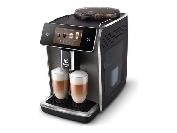Saeco GranAroma Deluxe SM6682 - Automatisk kaffekokare med cappuccinatore - 15 bar - panthera grå