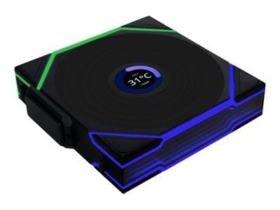 Lian Li UNI FAN TL Wireless - Lådfläkt - omkastat blad - med LCD-skärm - 120 mm - svart