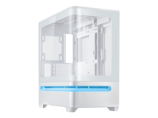 ASUS Prime AP202 - microATX-tårn - sidepanel med vindu (herdet glass) - ingen strømforsyning - USB/lyd